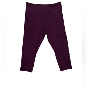 Zyia plum pocket light n tight hi rise capri